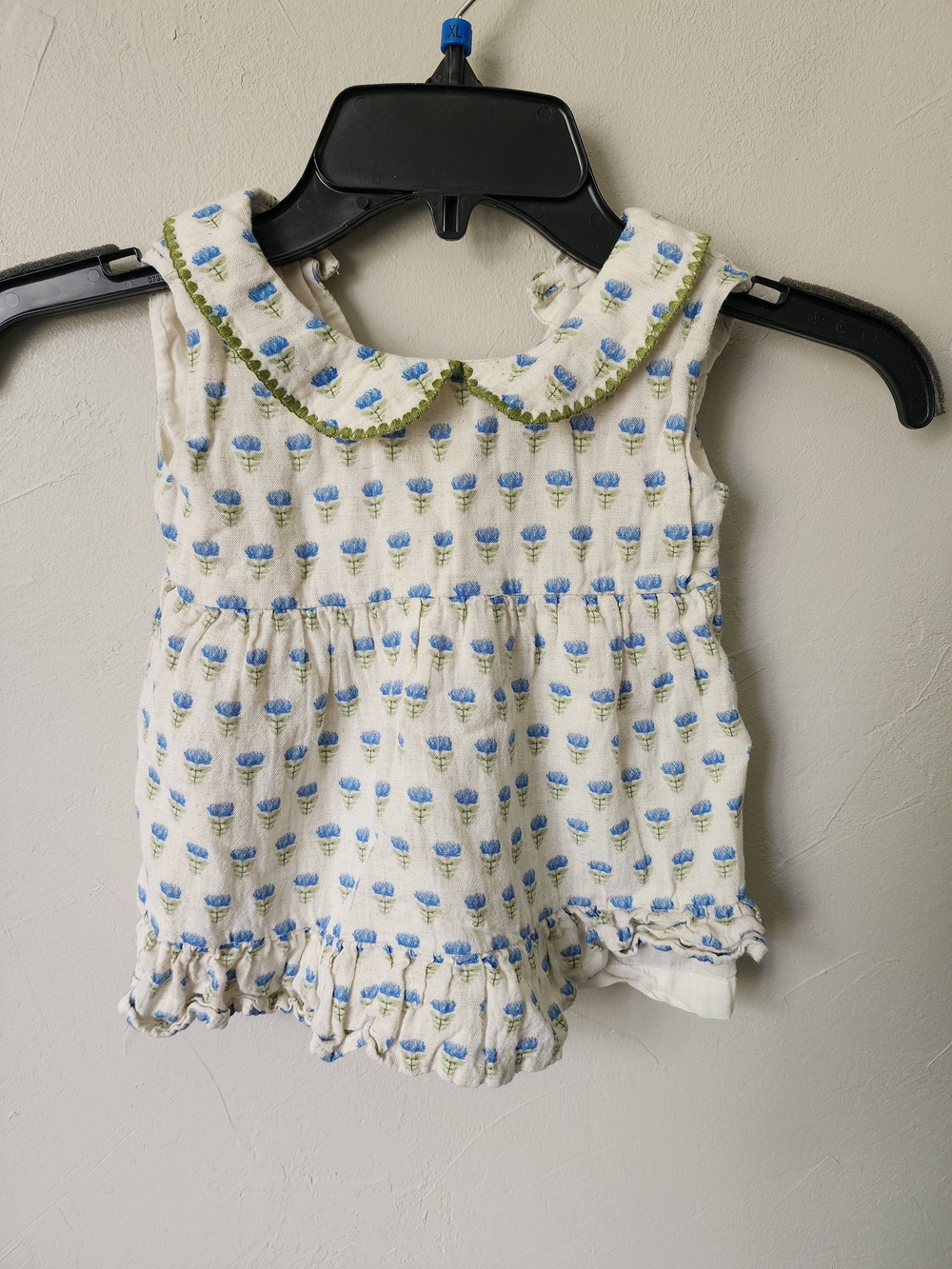 Viverano Organics Harper Peter Pan Collar Floral Baby Flare Dress 12-18 Months - Picture 2 of 4
